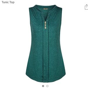 Short sleeve green tunic tee